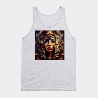 Womans painted face with intricate hairstyle. Tank Top